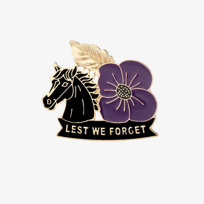 🌸 Eerbetoon aan Jouw Paard 🐎 Purple Poppy Brooche