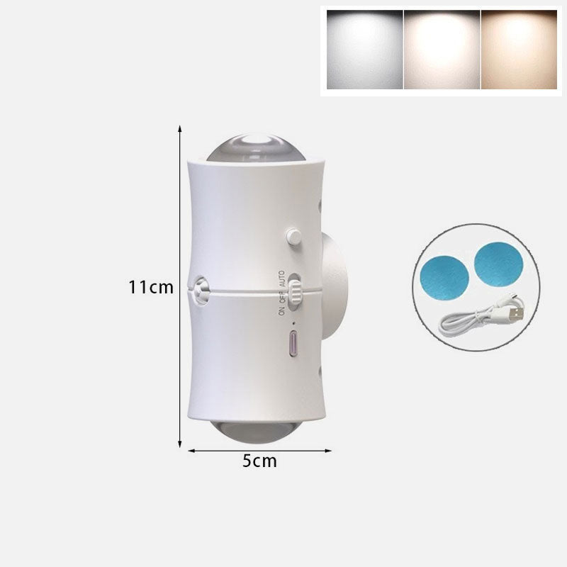 💡 Magneettinen Ladattava Kaksipäinen Seinävalaisin | Älykäs & Energiatehokas Kotivalaistus