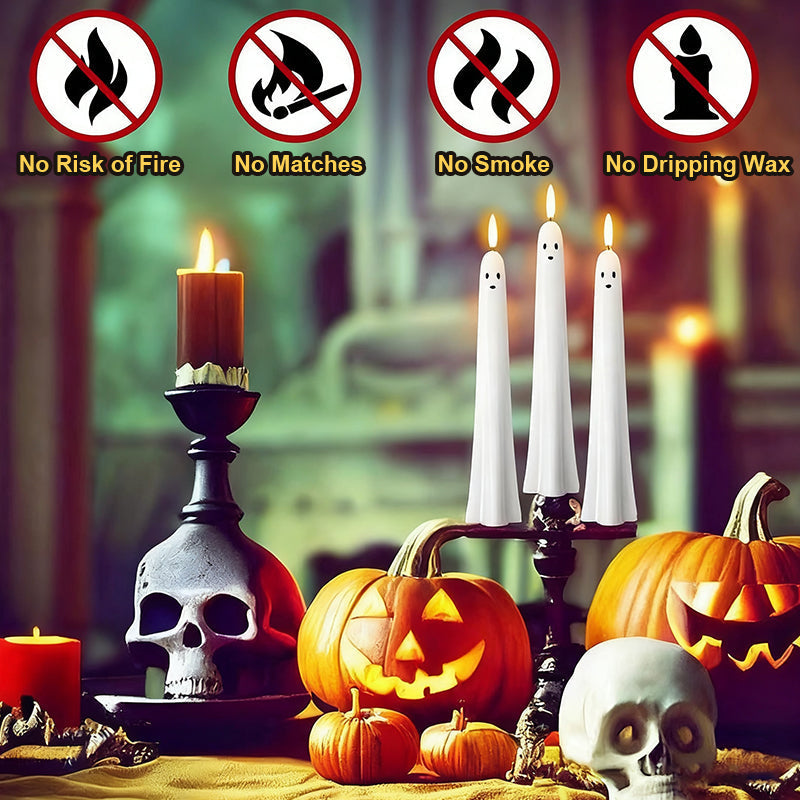 đđ» Kauko-ohjattava Halloween-kynttilĂ€ 3D LiekillĂ€ | Turvallinen & SĂ€hkökynttilĂ€ Lapsille | Kummituksen Koriste đ»đ