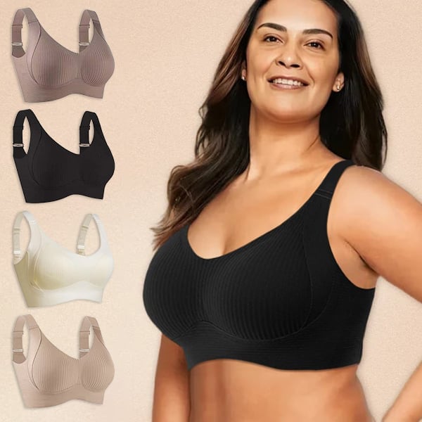 đ„KevÀÀn myynti 49% alennus - Ribbed Push Up sÀÀdettĂ€vĂ€t langattomat rintaliivit naisille