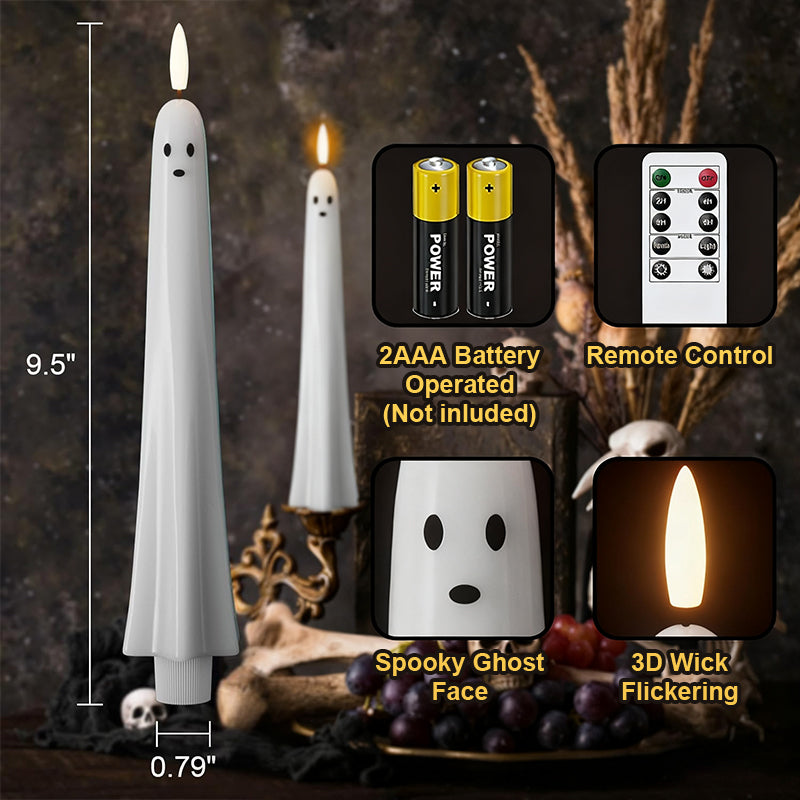 đđ» Kauko-ohjattava Halloween-kynttilĂ€ 3D LiekillĂ€ | Turvallinen & SĂ€hkökynttilĂ€ Lapsille | Kummituksen Koriste đ»đ