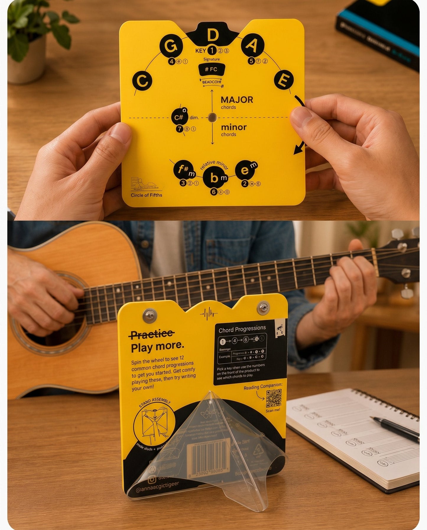 🎸 Cirkel van Vijfden Songwriting Schijf — Van Creatieve Blockades Naar Prachtige Akkoordprogressies! ✨