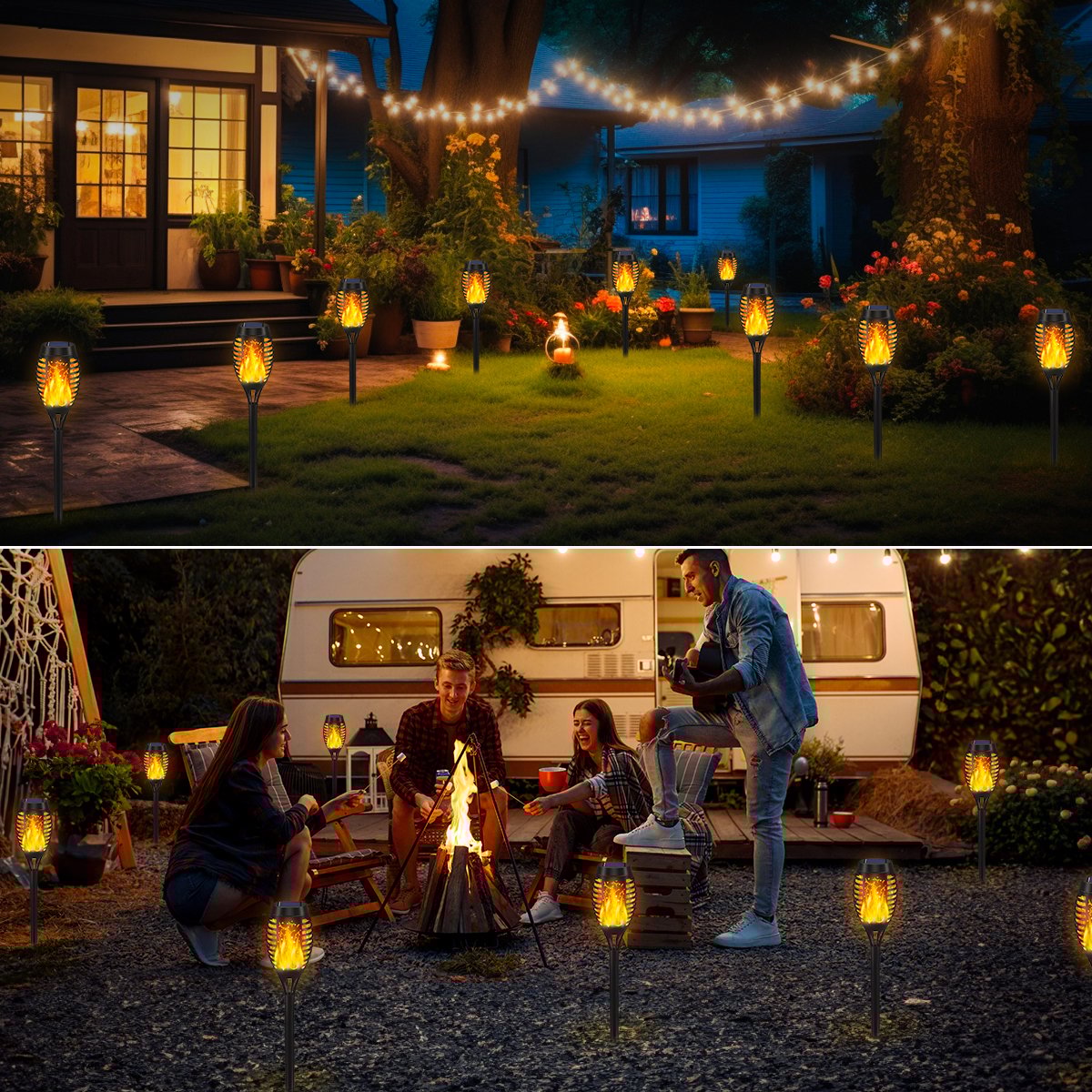 đ„2025 Solar Torch Lights â Flickering Flame Outdoor Decor