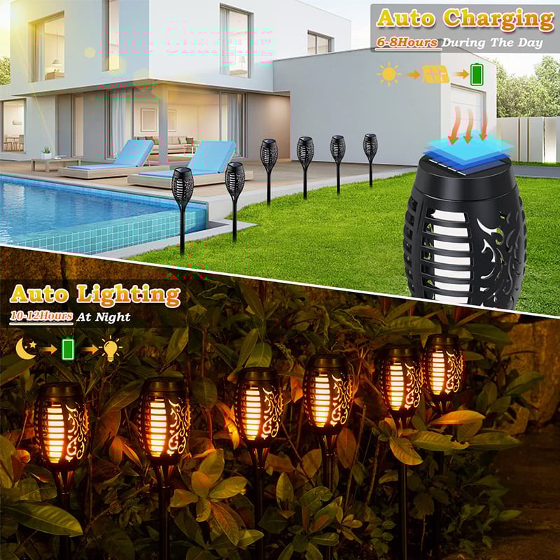 đ„2025 Solar Torch Lights â Flickering Flame Outdoor Decor