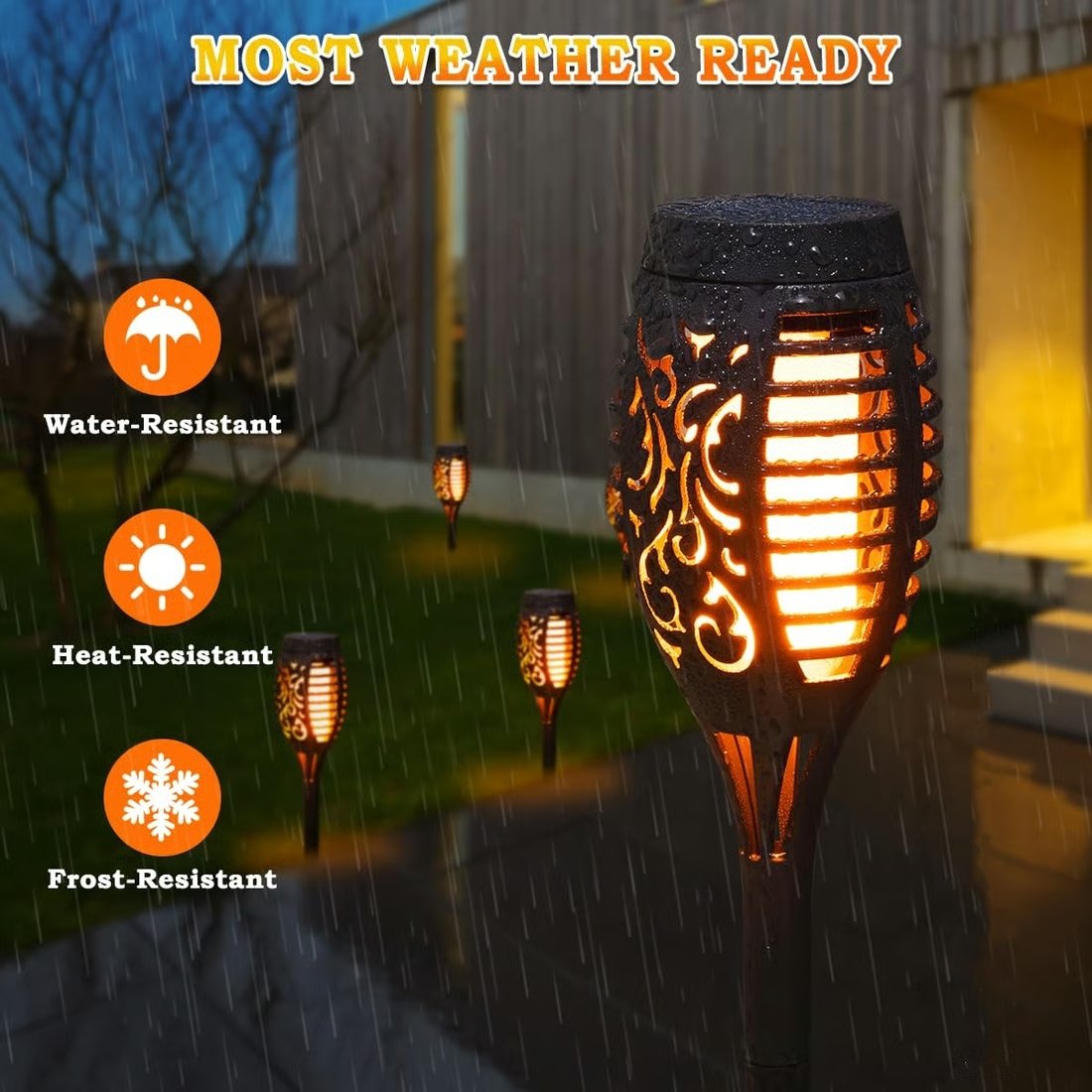 đ„2025 Solar Torch Lights â Flickering Flame Outdoor Decor
