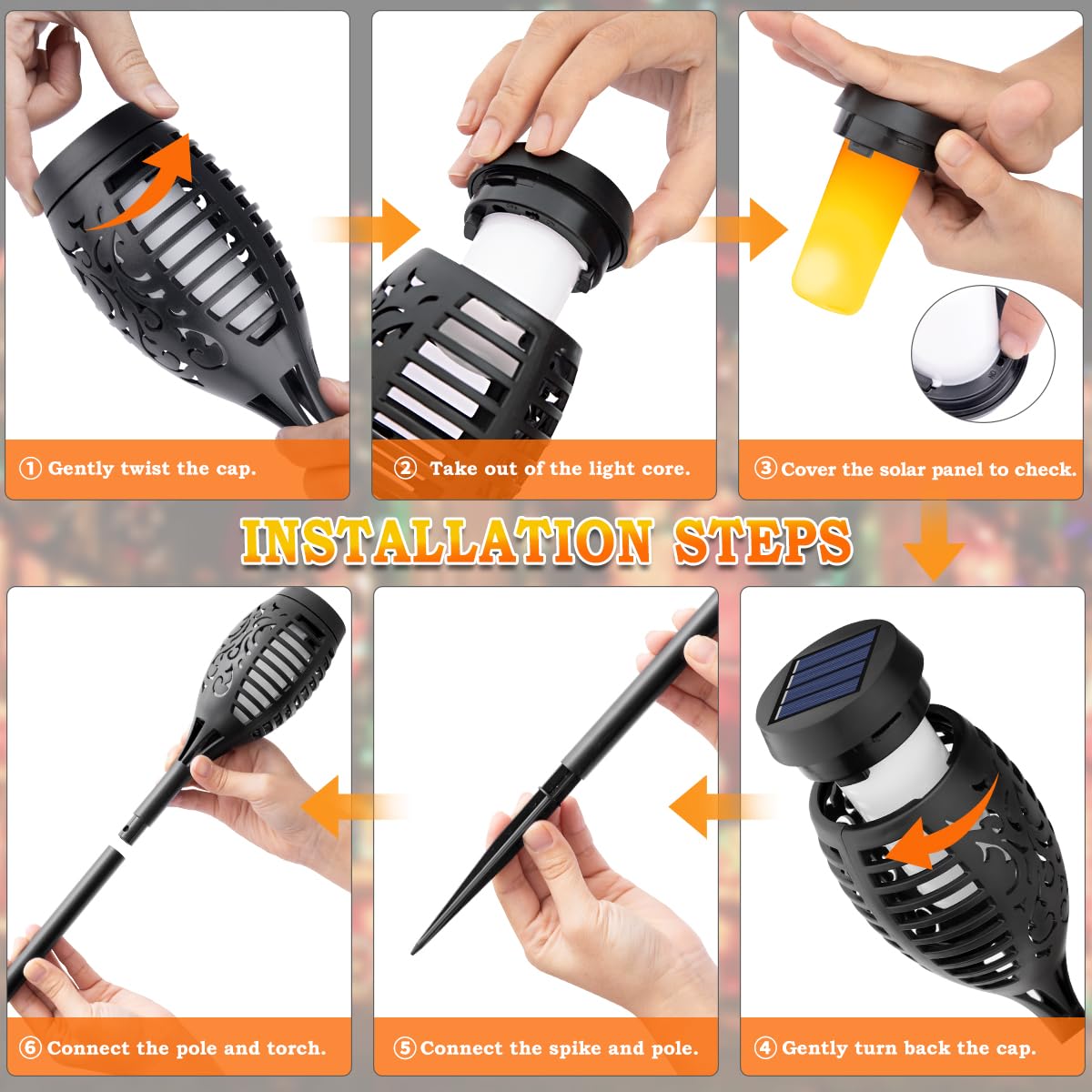 đ„2025 Solar Torch Lights â Flickering Flame Outdoor Decor