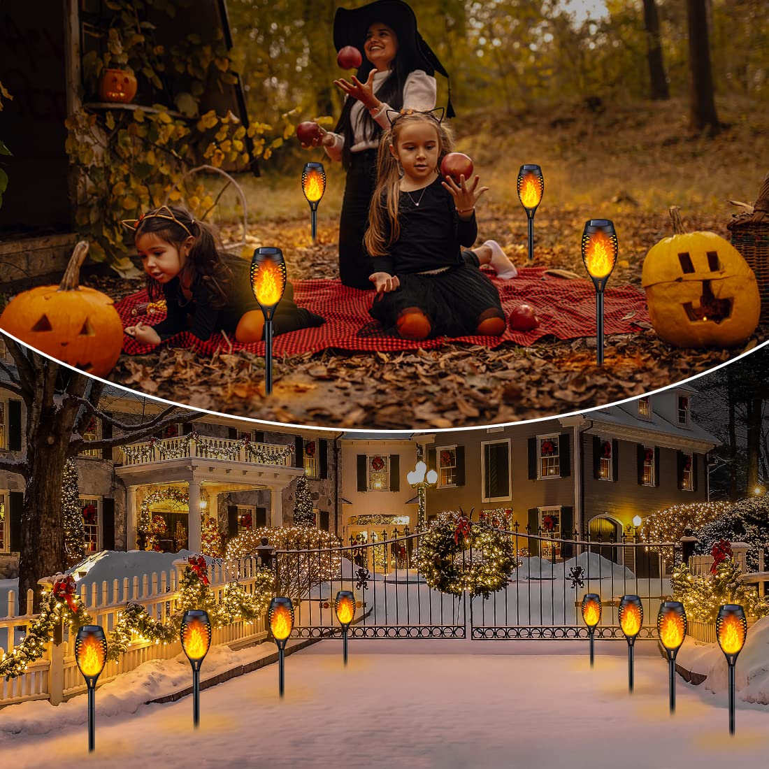 đ„2025 Solar Torch Lights â Flickering Flame Outdoor Decor