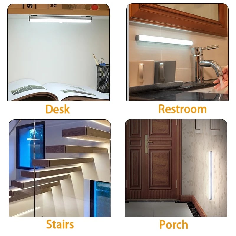 đ„TilapĂ€inen tarjous - ladattava LED-valo, ei tarvitse lĂ€vistystĂ€, Ă€lykĂ€s anturi, magneettinen