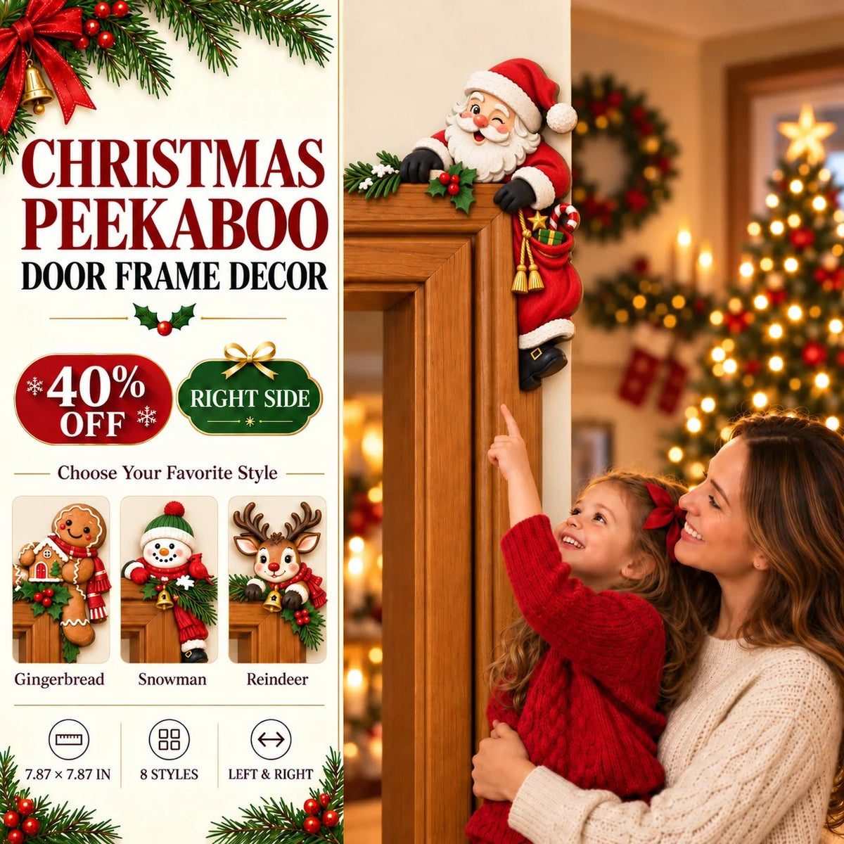 Schattige Kerst Hoekdecoratie Voor Deurposten | De Leukste Kerstblikvanger! 🎅🚪