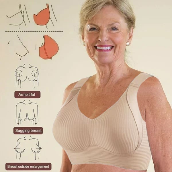 đ„KevÀÀn myynti 49% alennus - Ribbed Push Up sÀÀdettĂ€vĂ€t langattomat rintaliivit naisille