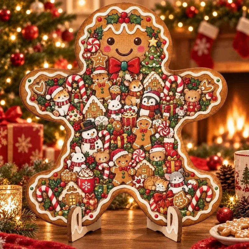 🎄 Bouw Je Eigen Kerstmagie! 3D Houten Kerstpuzzel met Standaard