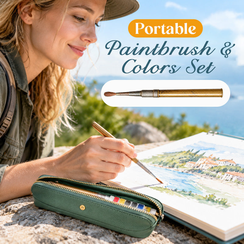 Draagbare Aquarelverf & Penseel Set – Schilderen Onderweg & Inspiratie Direct Vastleggen! 🎨✨🖌️