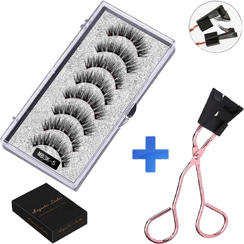 ✨ Liimaton magneettiripsisetti 👁️ 2 paria + ergonominen pinsetti 🧲💖