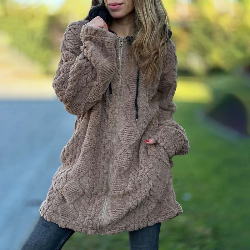 🧥 Syksyn ja talven lämmin fleece-takki - Pehmeä rento huppari arkeen ja ulkoiluun 🧤