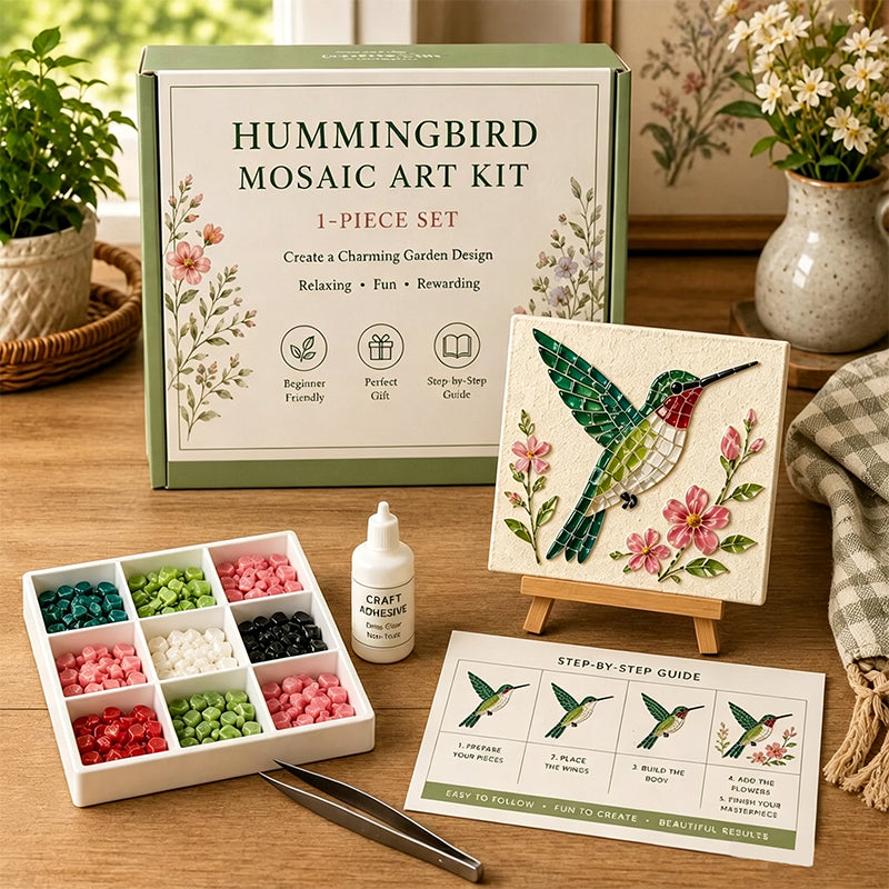 🌻🏡 Breng de Rust van een Bloementuin in Huis 🌸 DIY Mozaïek Kunstset