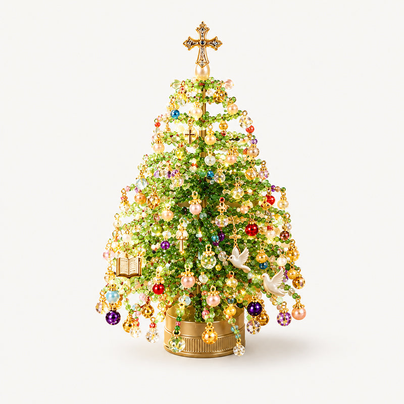 🎄 Creëer Kerstmagie in Huis: Complete DIY Parelen Kerstboom Kit ✨ (Met Engel Piek)