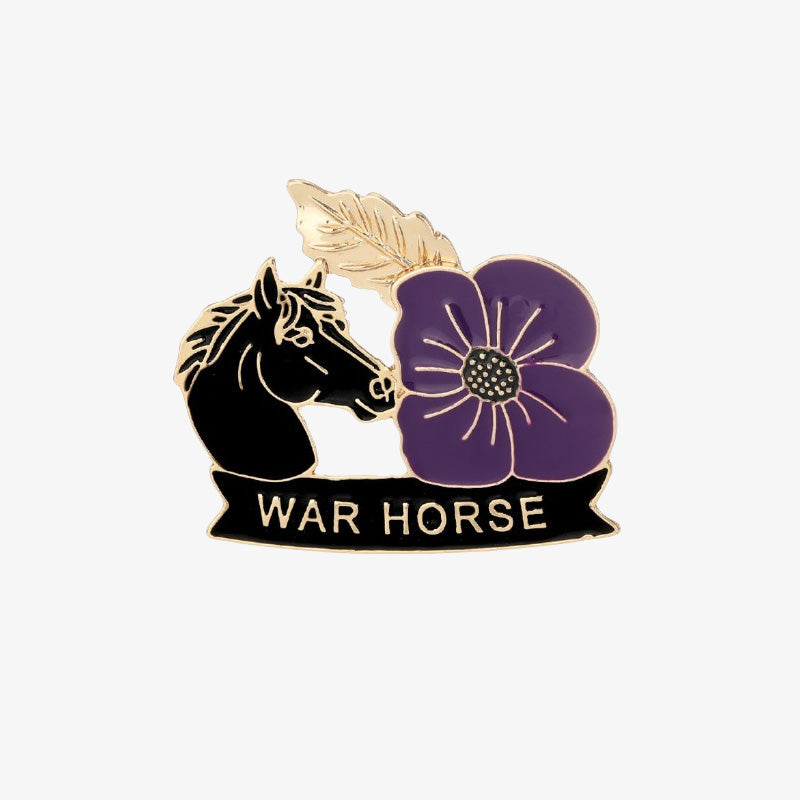 🌸 Eerbetoon aan Jouw Paard 🐎 Purple Poppy Brooche