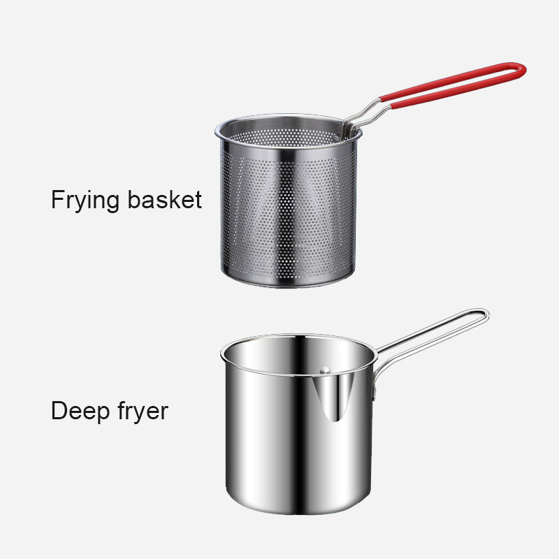 🍤 Slimme Mini Frituurpan met Zeefmand – 70% Minder Olie, 100% Krokant!