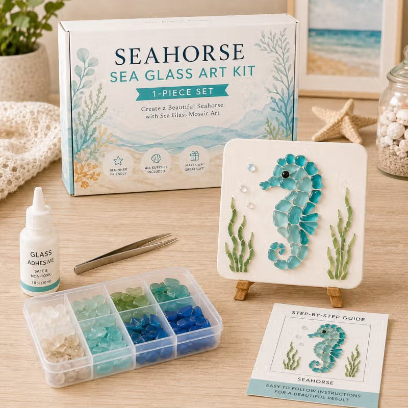 🌊 Breng de Rust van de Oceaan in Huis ✨ DIY Zee-Glas Kunstset