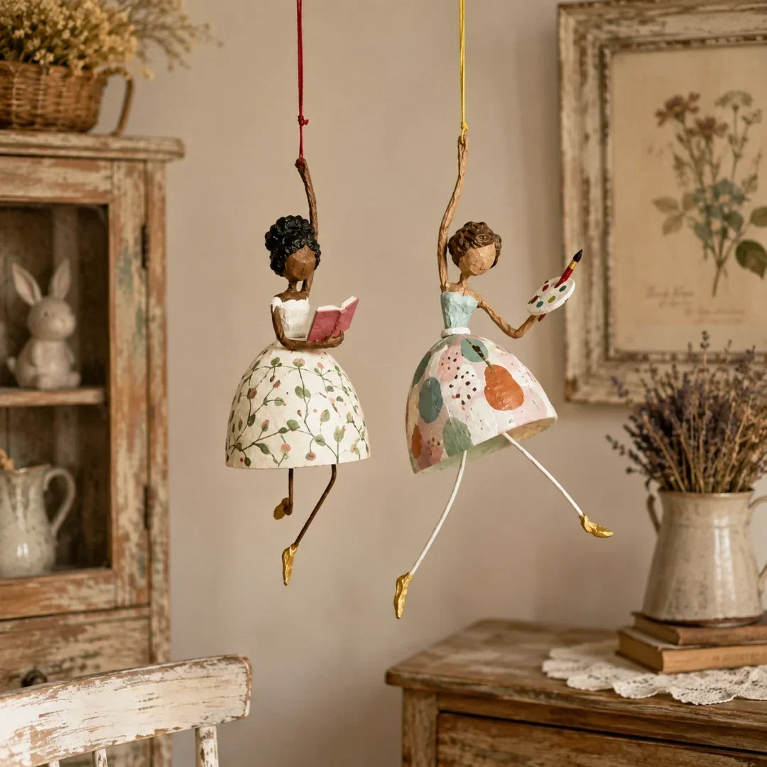 💃🌸 Let Your Space Dance — Whimsical Dancing Lady Hanging Ornament