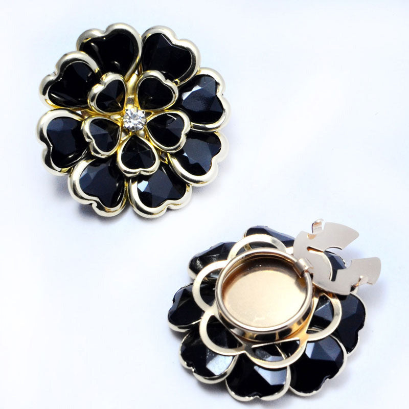 🌸 Clip knopafdekkers met parels en bloemen