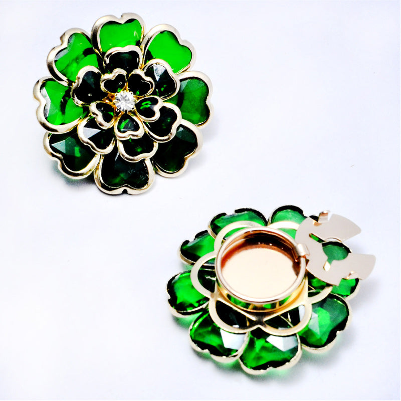 🌸 Clip knopafdekkers met parels en bloemen