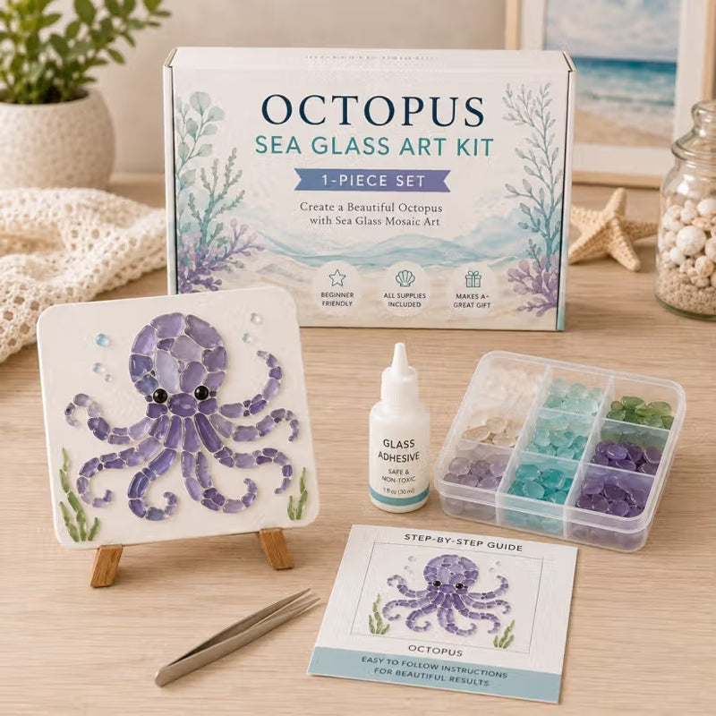 🌊 Breng de Rust van de Oceaan in Huis ✨ DIY Zee-Glas Kunstset