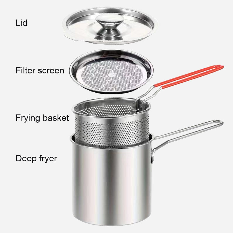 🍤 Slimme Mini Frituurpan met Zeefmand – 70% Minder Olie, 100% Krokant!