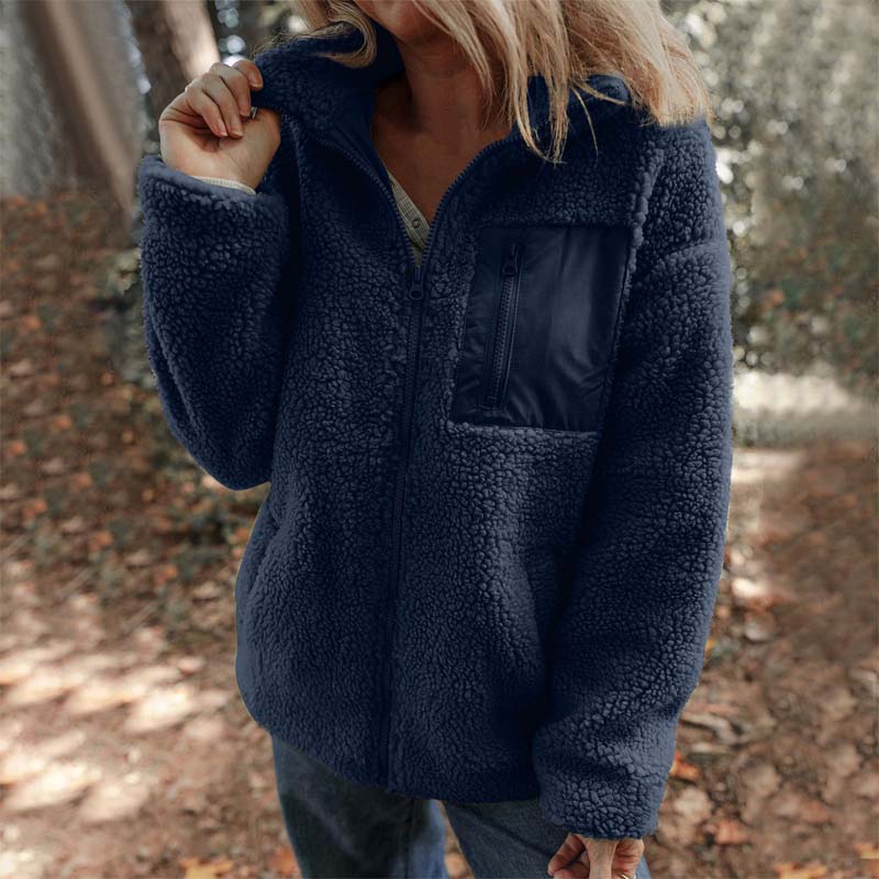 Naisten Lämmin & Tyylikäs Fleece-Takki Vetoketjulla
