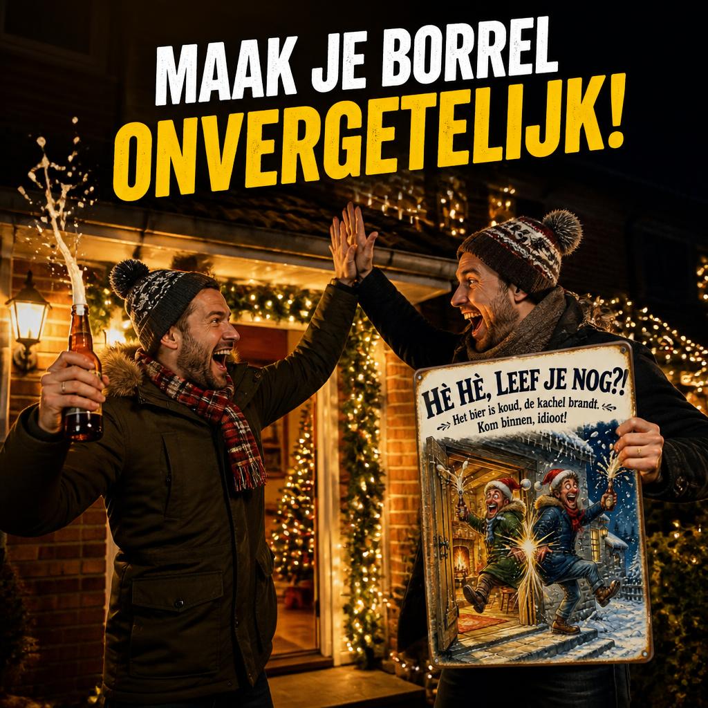 Wacht Je Weer Op Die Ene Vriend? 😂 HÈ HÈ, LEEF JE NOG?! Retro Metalen Bord