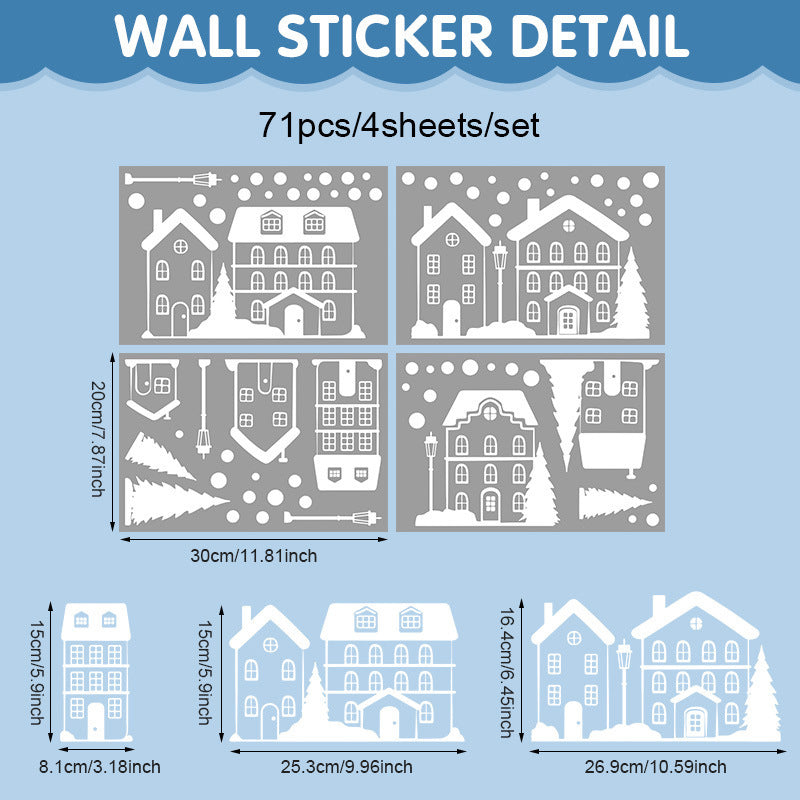 🏠 Kerstdorp Raamstickers – Breng Magische Kerstsfeer op Elk Raam! ❄️