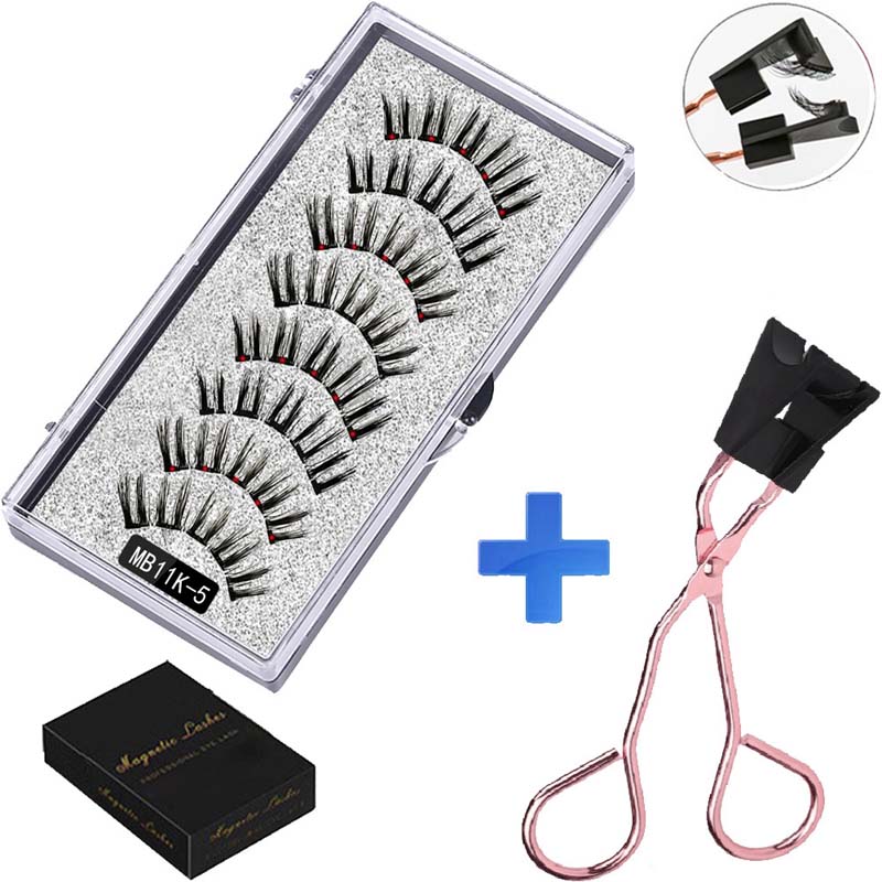 ✨ Liimaton magneettiripsisetti 👁️ 2 paria + ergonominen pinsetti 🧲💖