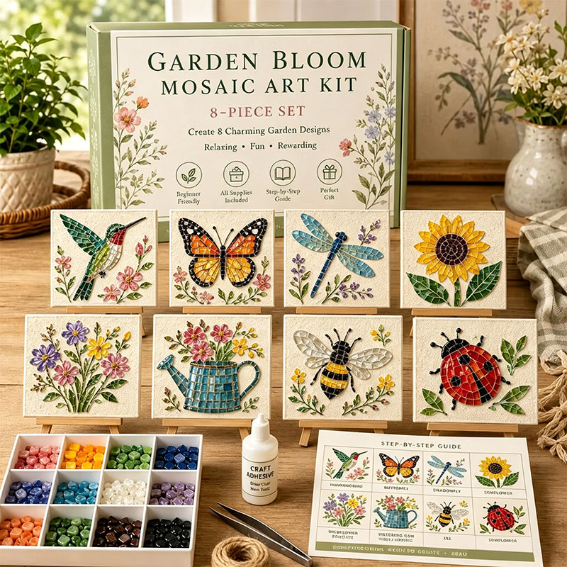 🌻🏡 Breng de Rust van een Bloementuin in Huis 🌸 DIY Mozaïek Kunstset
