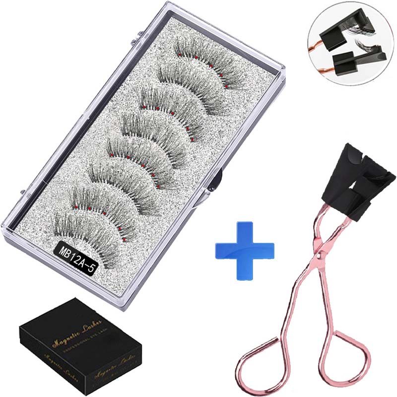 ✨ Liimaton magneettiripsisetti 👁️ 2 paria + ergonominen pinsetti 🧲💖