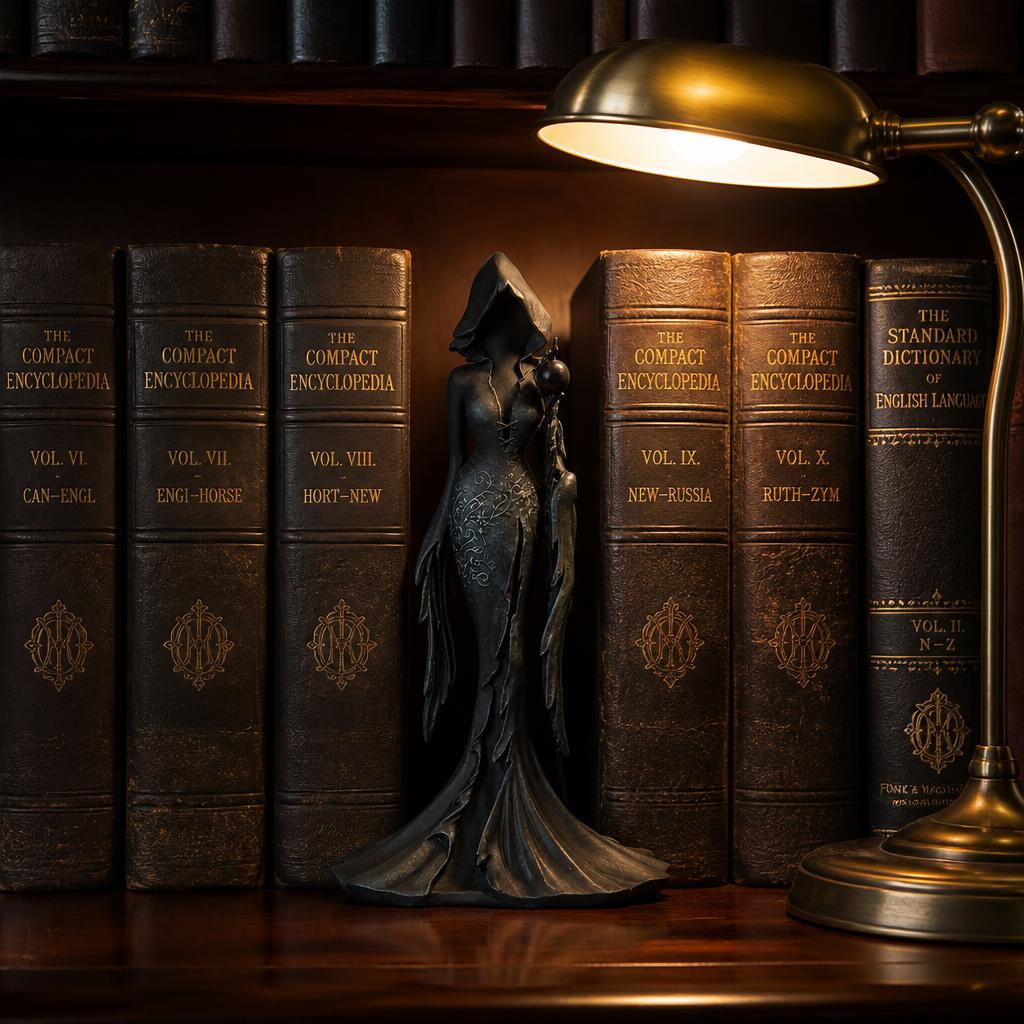 🗡️ Exclusieve Gothic Beeldjes Collectie – Duistere Elegantie voor Bureau & Boekenplank 🔮