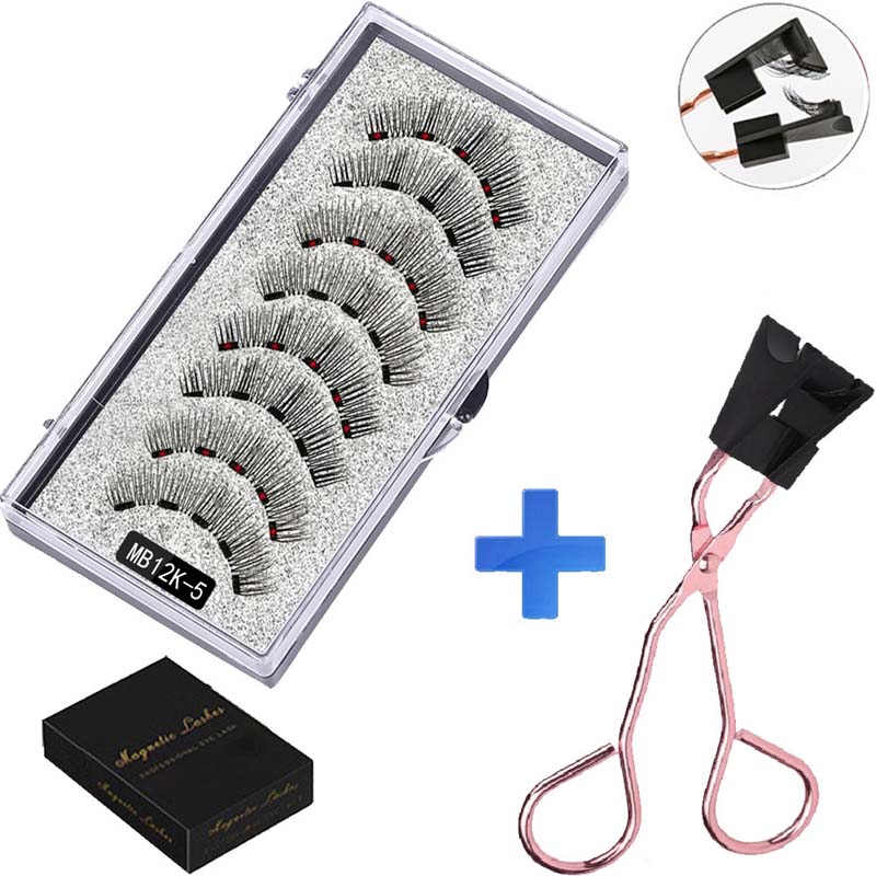 ✨ Liimaton magneettiripsisetti 👁️ 2 paria + ergonominen pinsetti 🧲💖