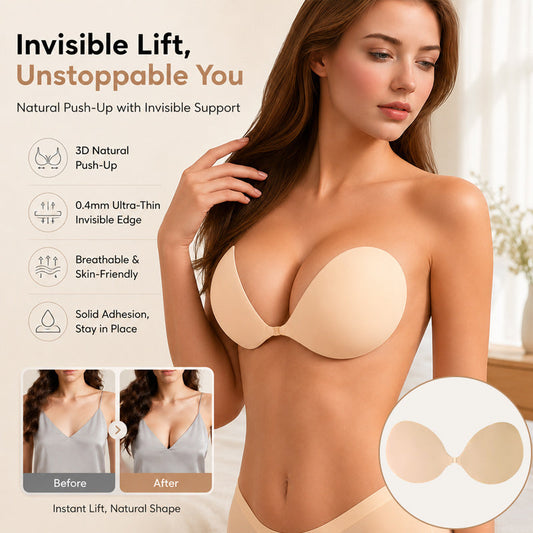 Vaarwel Zichtbare Beha-Lijnen! 3D Siliconen Push-Up Nipple Covers 💖