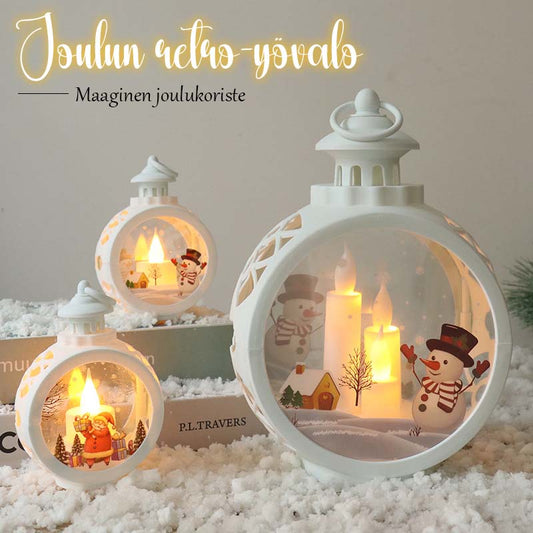 🎄 Retro LED-jouluyölamppu - joulukoriste ikkunaan ja pöydälle ✨