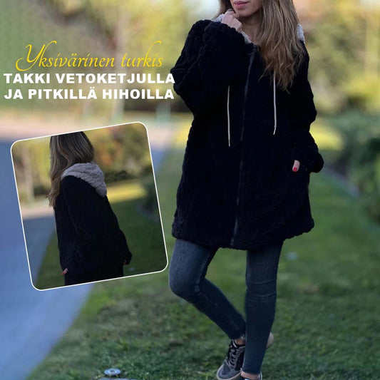 🧥 Syksyn ja talven lämmin fleece-takki - Pehmeä rento huppari arkeen ja ulkoiluun 🧤