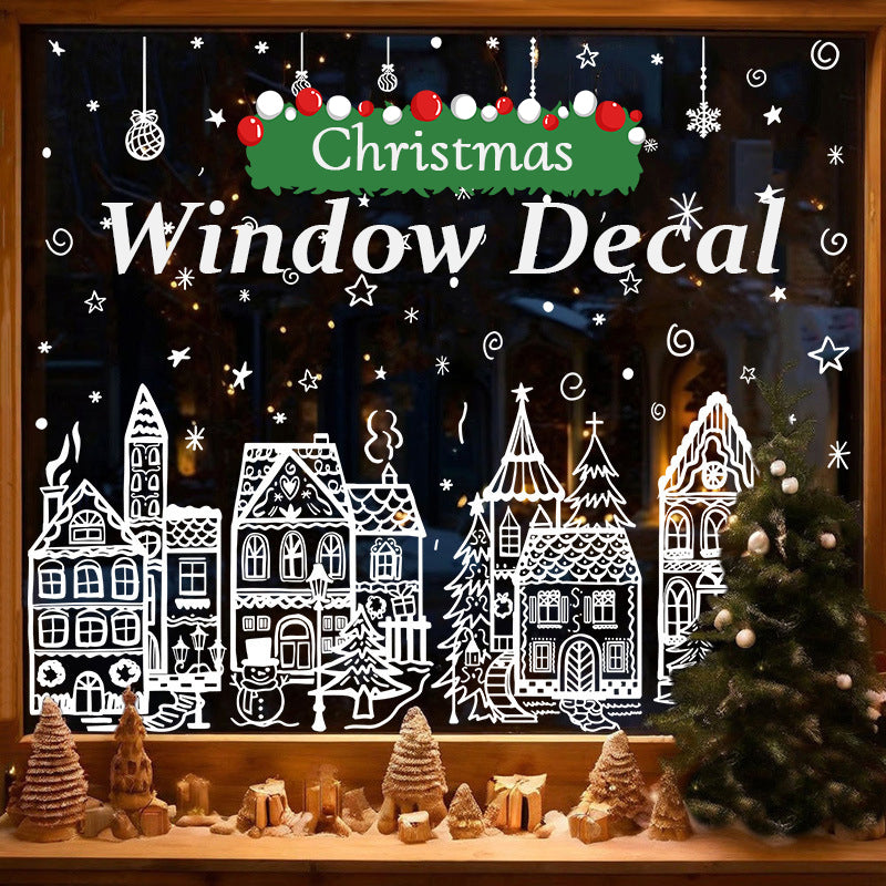 🏠 Kerstdorp Raamstickers – Breng Magische Kerstsfeer op Elk Raam! ❄️