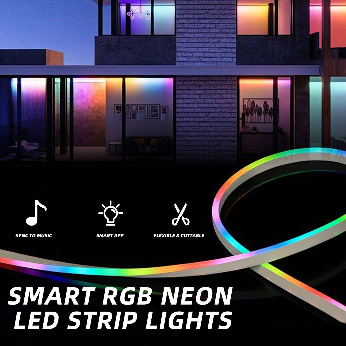 🔊 Smart RGB LED-nauha – Ääniohjaus & Musiikkiin Reagoiva 💡🎵
