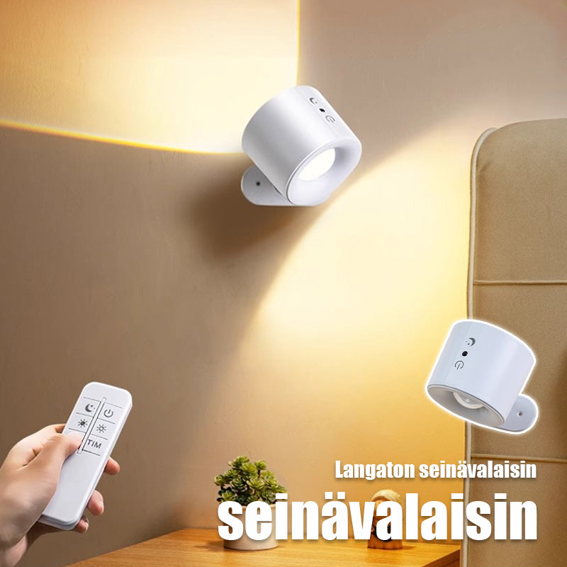 Langaton Seinävalaisin Ilman Asennusta | 3 Väriä & Säädettävä Kirkkus | Olohuone, Makuuhuone