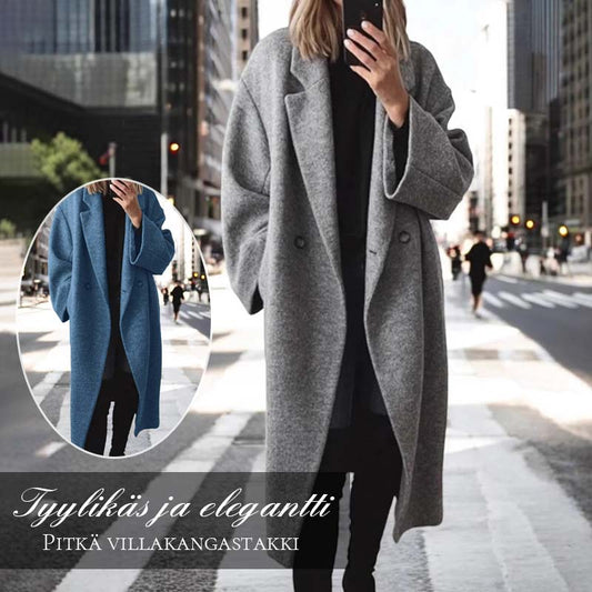 ✨Tyylikäs ja elegantti · Pitkä villakangastakki✨