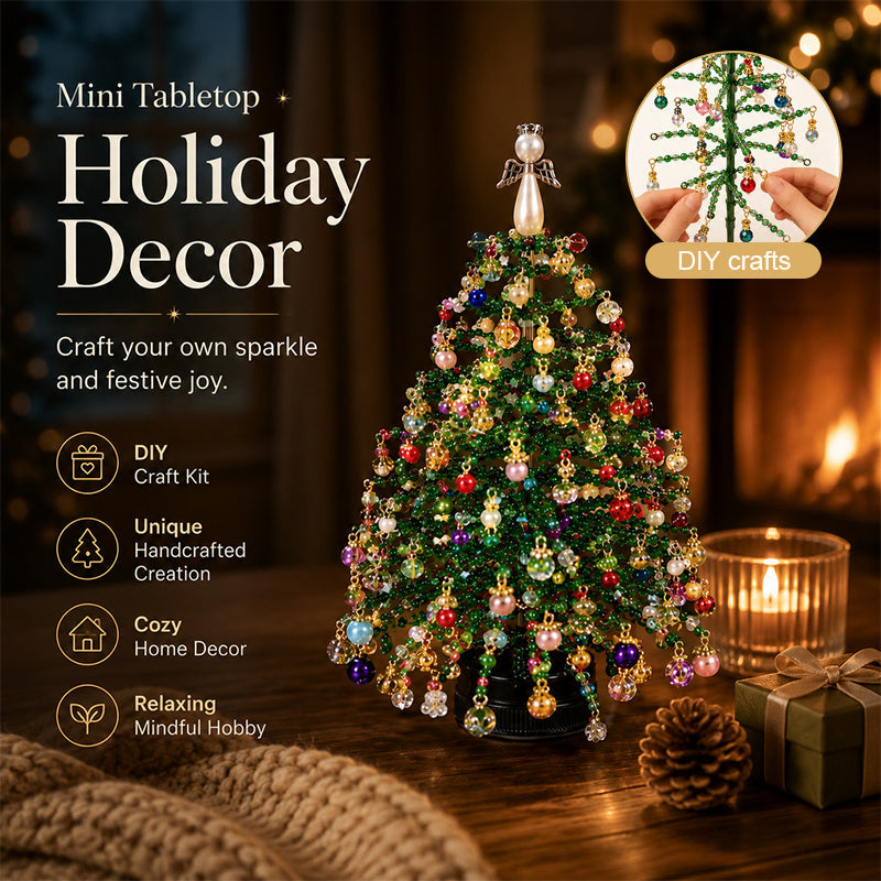 🎄 Creëer Kerstmagie in Huis: Complete DIY Parelen Kerstboom Kit ✨ (Met Engel Piek)
