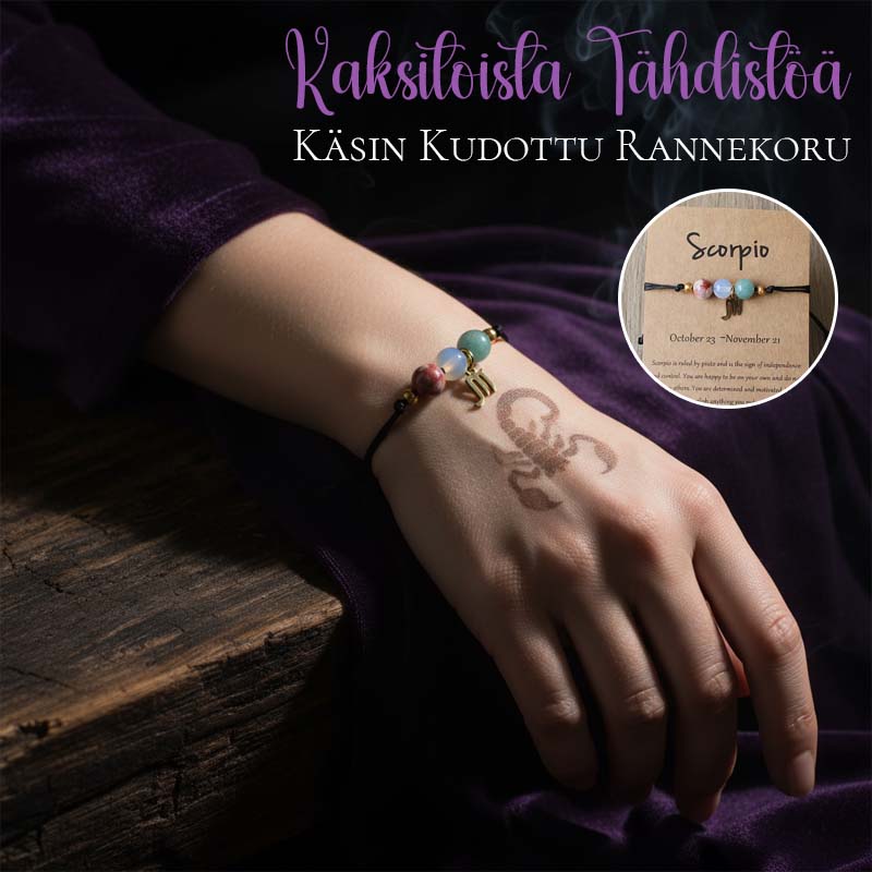 🌌 Kosminen Kalibraattori ✨ | Horoskooppi Rannekoru 12 Merkin 🌙 | Magneettisesti Optimoitu Suojaus