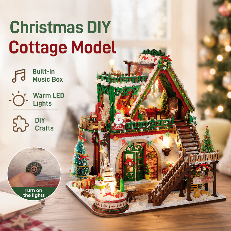 Maak je Winteravonden Extra Knus 🎄 DIY Magisch Kerst Huisje met Verlichting & Muziek!