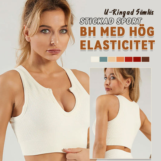 🏃‍♀️✨ U-kaulaan Urheilutopit & Leggings Sarja ✨🌿 ✅ Hengittävä Polyamidi ☁️ 💧 Hikinkestävä 🌲 Pehmeä Tukeva 🍃