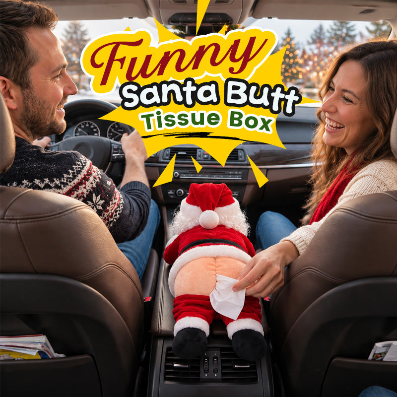 Grappige Kerstman Billen Tissuebox Cover – De Hilarische Blikvanger voor de Feestdagen! 🎅🍑😂