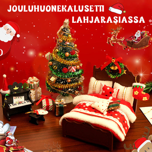 🎄 Joulukalustesetti Miniatureinä - Täydellinen Koriste ja Lahjaidea 🎁