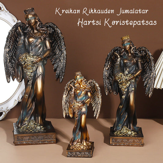 👑 Kreikkalainen Onnenjumalatar - 💫 Hieno koristepatsas pöydälle